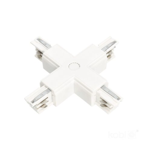 Csatlakozó 3 áramkörös X külső gyűjtősínhez, fehér Kobi