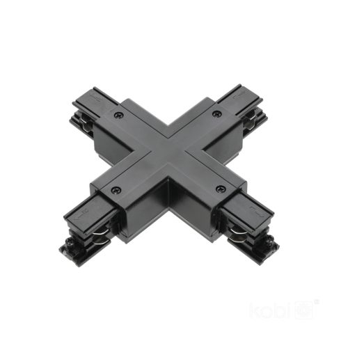 Csatlakozó 3 áramkörös X külső gyűjtősínhez, fekete Kobi