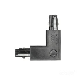   Kobi csatlakozó 3 áramkörös sínhez, bal oldali, külső, fekete