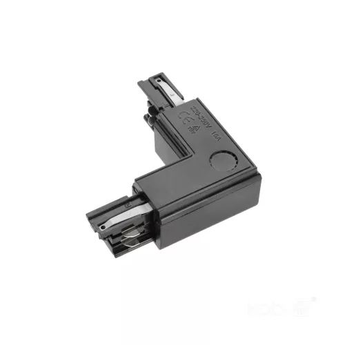 Kobi csatlakozó 3 áramkörös sínhez, bal oldali, külső, fekete