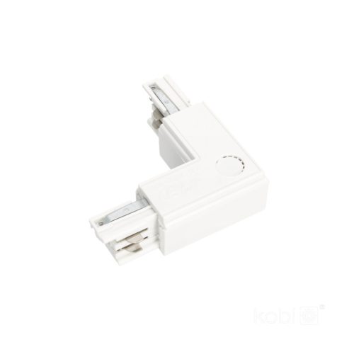 Kobi csatlakozó 3 áramkörös sínhez, bal oldali, külső, fehér