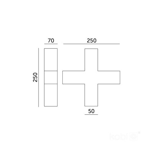 X-Csatlakozó LED-hez Koline K2 15W 1500lm CCT Fekete Kobi