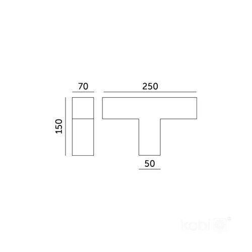 T-csatlakozó LED-hez Koline K2 11W 1100lm CCT fekete Kobi