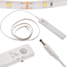   LED SZALAG mozgásérzékelővel 2.4W 3000K 180lm 120D 4xAAA 6V DC 1m CORREA Kobi