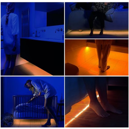 LED SZALAG mozgásérzékelővel 2.4W 3000K 180lm 120D 4xAAA 6V DC 1m CORREA Kobi