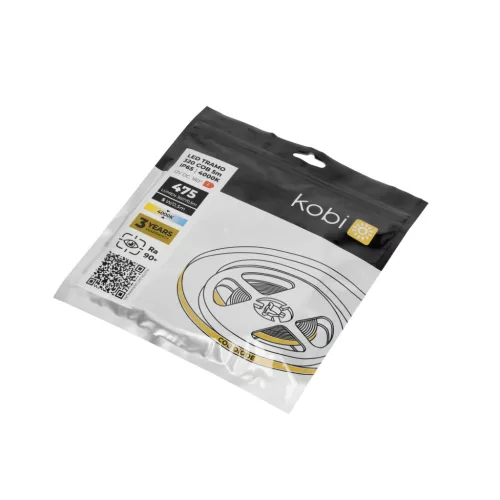 LED szalag kültéri 5W 475lm 4000K semleges 1600LED 12V 5m IP65 CRI90 Tramo Premium Kobi