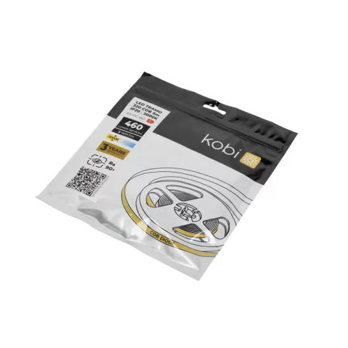 LED szalag 5W 460lm 3000K Meleg 1600LED 12V 5m CRI90 Tramo Prémium Kobi