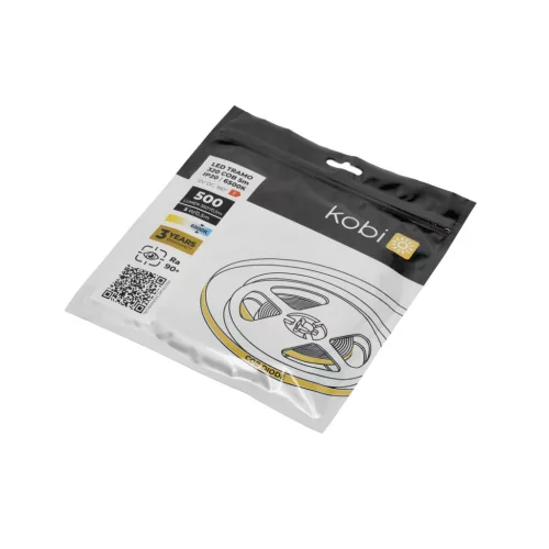 LED szalag 5W 500lm 6500K Hideg 1600LED 12V 5m CRI90 Tramo Prémium Kobi