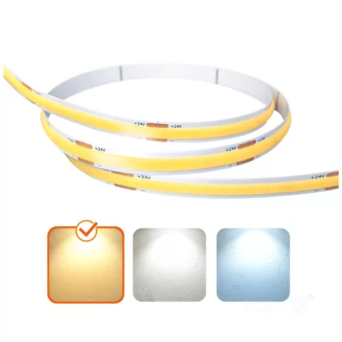 LED szalag 5W 460lm 3000K Meleg 16000LED 12V 50m CRI90 Tramo Prémium Kobi