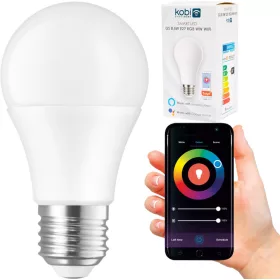   LED izzó E27 GS 8.5W 806lm 2700-6500K RGB KOBI SMART Wi-Fi TUYA