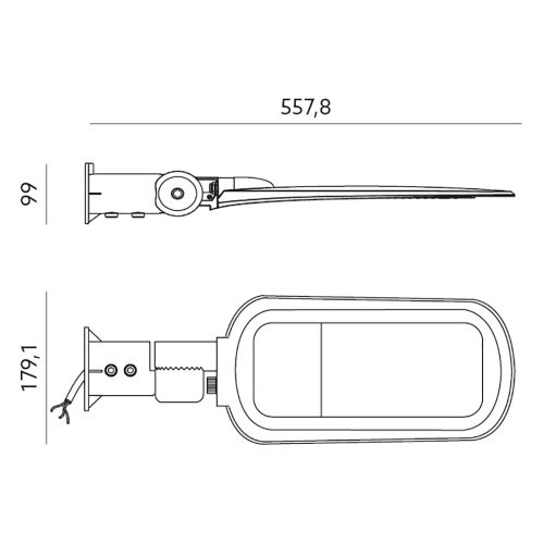 LED utcai lámpatest VESPA 60W 6600lm 4000K KOBI