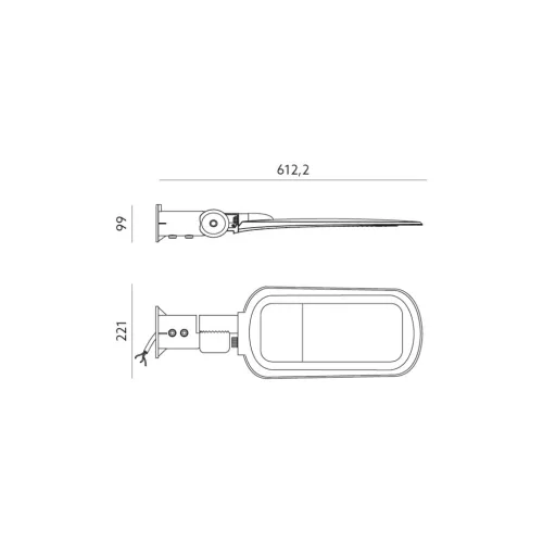 LED utcai lámpatest VESPA 100W 11000lm 4000K KOBI
