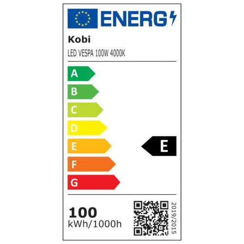 LED utcai lámpatest VESPA 100W 11000lm 4000K KOBI