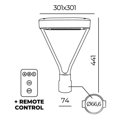 Kültéri LED hibrid lámpatest 14W IP65 mozgásérzékelős reflektor Kobi