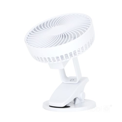 Viento Windstar Kobi hordozható, újratölthető USB-C asztali ventilátorcsipesz, fehér