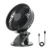 Viento Windstar Kobi hordozható, újratölthető USB-C asztali ventilátorcsipesz, fekete
