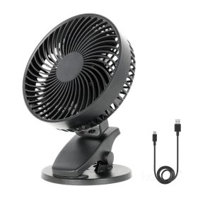   Viento Windstar Kobi hordozható, újratölthető USB-C asztali ventilátorcsipesz, fekete