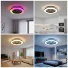 Felületre szerelhető LED lámpás ventilátor 48W 3000-6500 CCT RGB 1300lm távirányítóval dimmelhető fekete VIENTO COOL-R Kobi