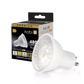   LED izzó GU10 spotlámpa 5W 450lm 3000K Meleg 80° Prémium Kobi