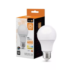 LED izzó E27 gömb alakú 7W 600lm 3000K Meleg 270° Kobi