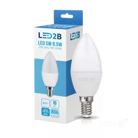   LED izzó E14 gömb alakú 9W 806lm Hideg 6500K 180° LED2B Kobi