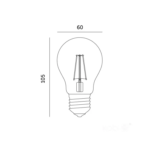 E27 LED izzó gömb 10W 1200lm 4000K semleges 360° izzószálas vonal Kobi