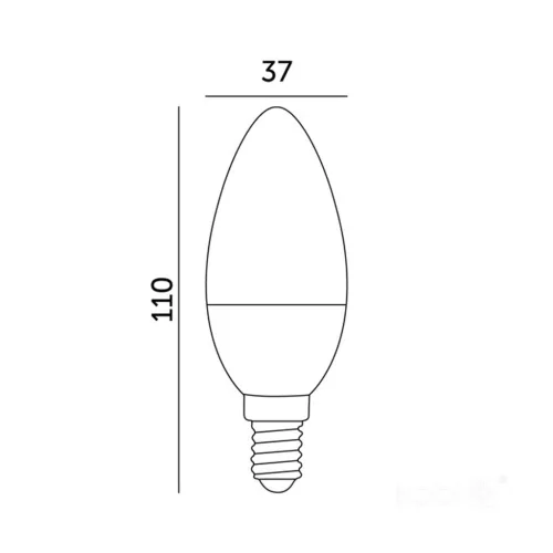 LED izzó E14 gyertya B35 8.5W 1360lm 6000K Hideg 200° Kobi Premium