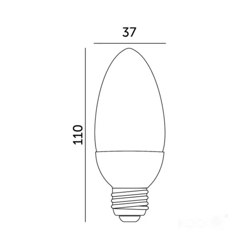 LED izzó E27 gyertya B35 8.5W 1360lm 3000K Meleg 200° Kobi Prémium