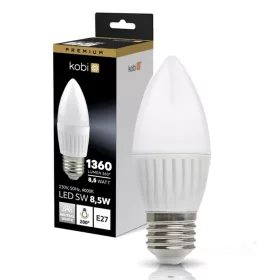   E27 LED gyertyaizzó B35 8.5W 1360lm 4000K semleges 200° Kobi Premium