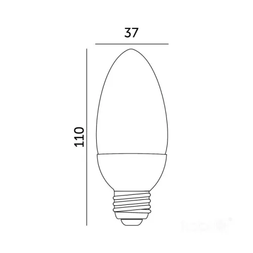 LED izzó E27 gyertya B35 8.5W 1360lm 6000K Hideg 200° Kobi Prémium