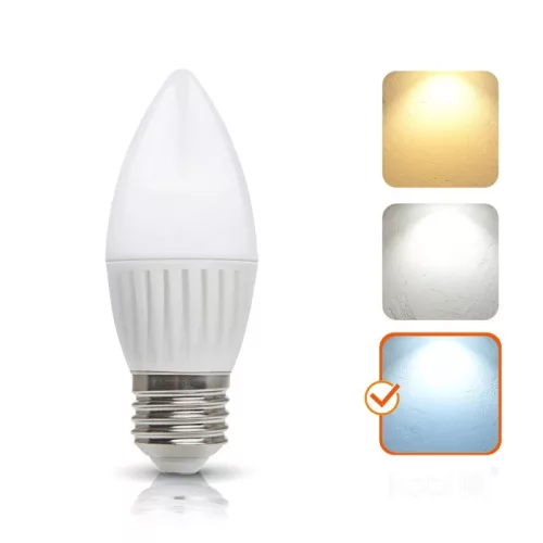 LED izzó E27 gyertya B35 8.5W 1360lm 6000K Hideg 200° Kobi Prémium