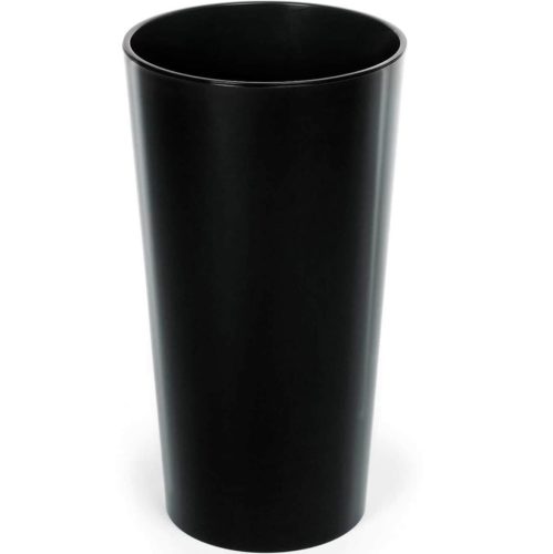 Kerti kúpos virágcserép betéttel Dekoratív virágcserép 40x40cm Home Kerek virágokhoz Fekete FÉNY