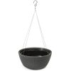 Virágcserép dekoratív tál függő virágcserép 24 cm Kerti virágtakaró JERSEY antracit