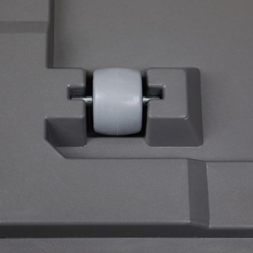 Virágcserep virágdoboz doboz kerekeken ECO Recycling 80x40cm kerti otthon beton fekete