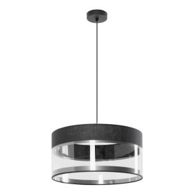   Leone függőlámpa 1x E27 Fém és PVC Lampex átlátszó búra modern stílusban