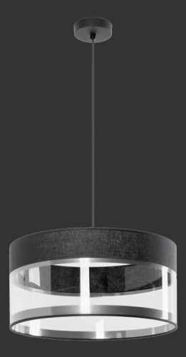 Leone függőlámpa 1x E27 Fém és PVC Lampex átlátszó búra modern stílusban