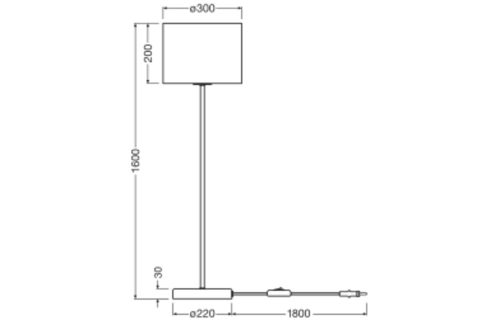 Állólámpa dekoratív lámpatest karton E27 barna LEDVANCE