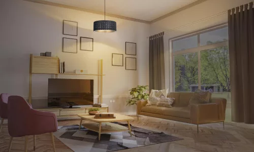 Dekoratív mennyezeti lámpa E27, függő, szürke dekorációval, Ledvance