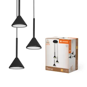   LED függőlámpa dekoratív mennyezeti függő 13W 3000K dekor Fuji függő fekete LEDVANCE