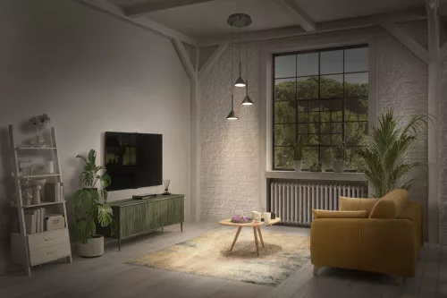 LED függőlámpa dekoratív mennyezeti függő 13W 3000K dekor Fuji függő fekete LEDVANCE