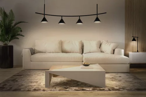 LED függőlámpa dekoratív lineáris függő mennyezeti 4-Light 16W 3000K Decor Line Fekete LEDVANCE