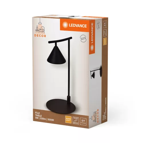 LED asztali lámpatest fekete asztali dekoratív 5W 3000K Fuji LEDVANCE