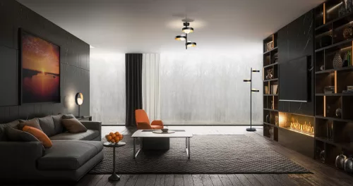 Mennyezeti lámpa Dekoratív díszvilágítótest 3xG9 fekete Memphis mennyezeti LEDVANCE