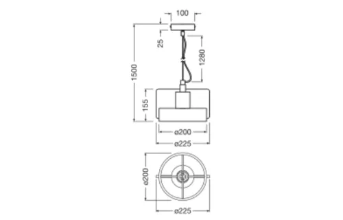 Függesztett lámpa Dekoratív világítótest Díszbeton E27 Szürke LEDVANCE