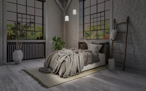 Függesztett lámpa Dekoratív lámpatest Terrazo E27 Fehér LEDVANCE