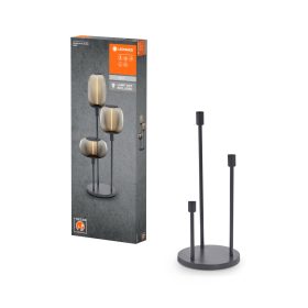   Állólámpa Dekoratív Vintage 3xE27 Sötétszürke Stick LEDVANCE