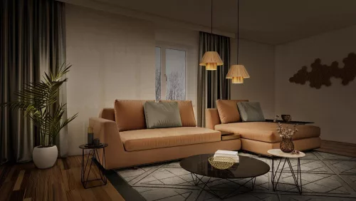 Dekoratív E27 Függesztett Mennyezeti Lámpa Bambusz Barna Dekorációval Ledvance