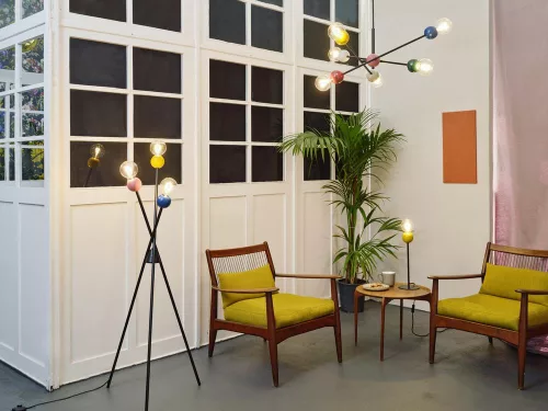 Dekoratív E27 mennyezeti lámpa, többszínű dekorációval, Ledvance