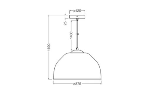 Dekoratív E27 mennyezeti lámpa, fehér dekorációval, Ledvance