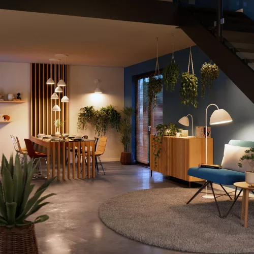 Dekoratív E27 mennyezeti lámpa, fehér dekorációval, Ledvance